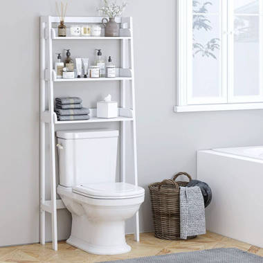 Over the toilet online storage with towel bar